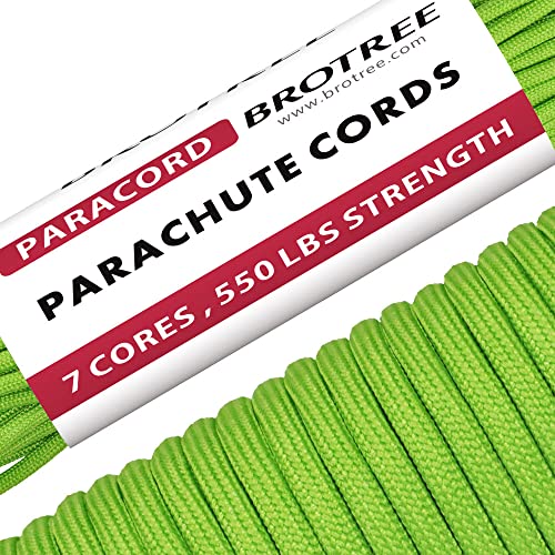 Brotree パラコード 4mm 7芯 テント ロープ ガイロープ ミルスペック 耐荷重250kg アウトドア キャンプ サバイバル固定用
