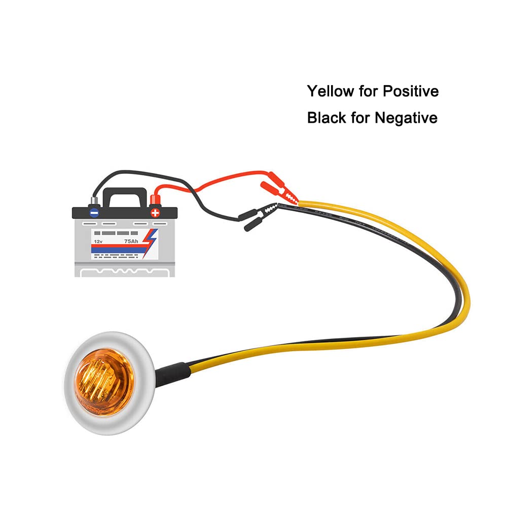 12 V/24 V 9 leds markeerlampen, zijmarkeringslichten voor achter, universele positielampen voor vrachtwagen, aanhanger, caravan, auto, bus, boten, geel, 10 stuks 12 V/24 V 9 leds markeerlampen, zijmarkeringslichten voor achter, universele positielampen voor vrachtwagen, aanhanger, caravan, auto, bus, boten, geel, 10 stuks