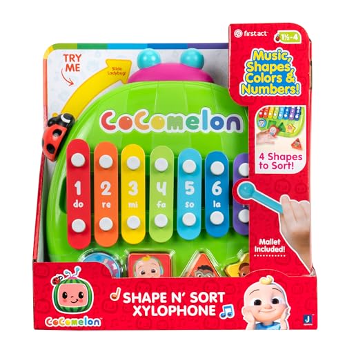 image for CoComelon Shape ‘N Sort Xylophone - Identify Shapes and Play Music -