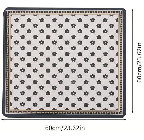 Image of Homecloud Washing Machine Mats for Top of Washer, Washing Machine Protective Mats, Dish Drying Mat, Non-slip Waterproof Washer Dryer Dust Cover Mat for Laundry & Kitchen (60cm x 60cm) (White)