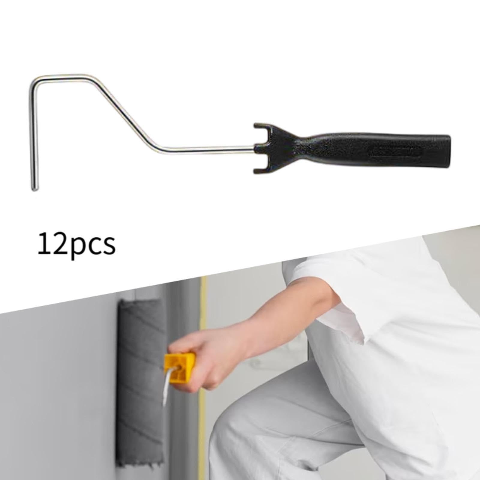 Qianly Le Cadre à Rouleaux de Peinture Fournit Des Fournitures Premium pour 4 Pouces de Peinture à Rouleaux de Peinture Résistant Portable Pratique Confortab, 12 Pièces