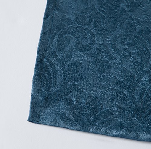 Linen Zone Pair Of Extra Long Teal Blue Bedroom Curtains. These Modern Decor Black Out Curtains Are Great Choice As Bedroom Window Curtains Or Nursery Blackout Curtains. (Evelyn 54 X 96 Teal) #TOP2