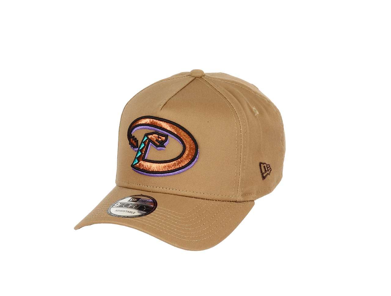 New Era Arizona Diamondbacks MLB Cooperstown Khaki 9Forty A-Frame Snapback Cap โ image 1