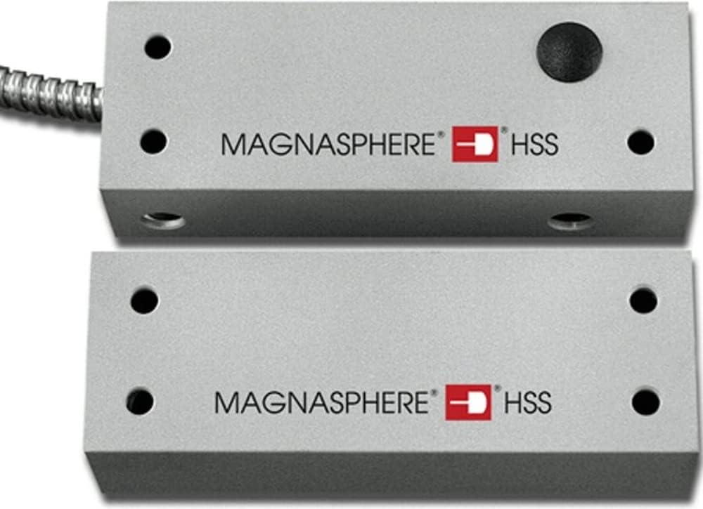 MAGNASPHERE HSS-L2S-000 UL634 Level 2 High Security Listed Surface Mount, Single Alarm Contact with Tamper, Aluminum housing, 36" Armored Cable