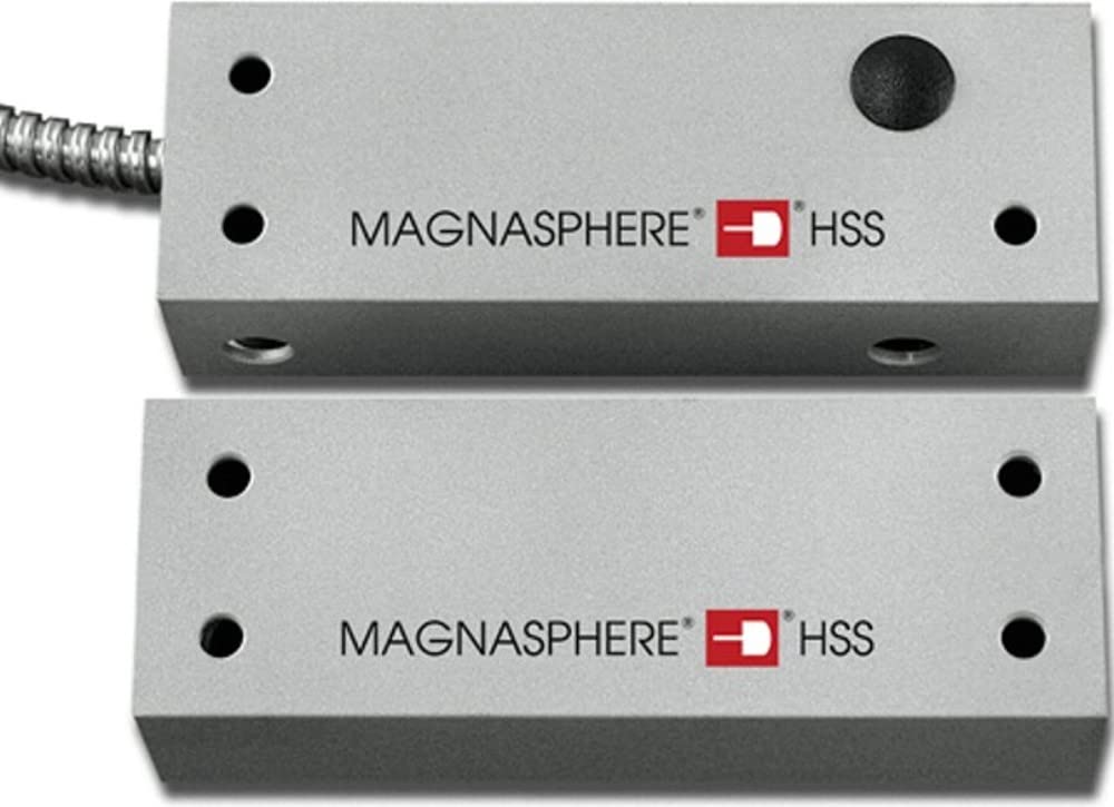 MAGNASPHERE HSS-L2S-000 UL634 Level 2 High Security Listed Surface Mount, Single Alarm Contact with Tamper, Aluminum housing, 36" Armored Cable