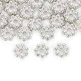 100 Pcs/lot 6x3mm Étoile Amour Coeur Or Argent Couleur Lâche Entretoise Perles Acryliques DIY Bijoux Faire Résultats Charme Perles-6mm Flocon De Neige 2 200 pcs