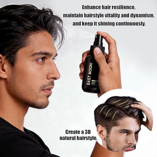 Sea Salt Spray & Textur Kamm, Meersalz Spray für Haare, Locken Kamm, Volumizing Wide-Tooth Hair Styling Comb, Perfekte Textur und Volumen für Männer mit Dünnem oder Feinem Haar