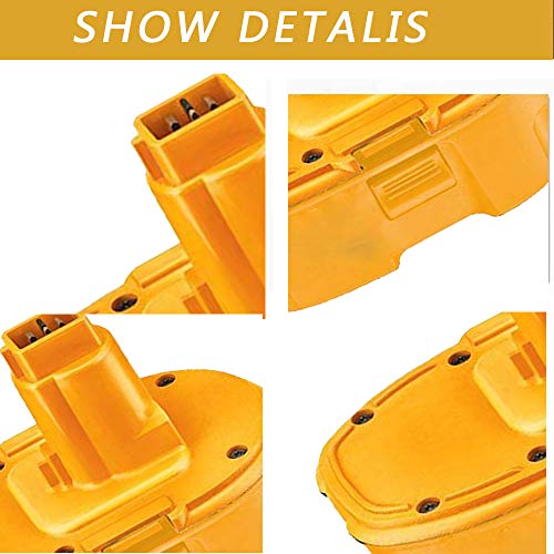 VINIDA 2 Pack 18V 3.6Ah Ni-MH DC9096 Replacement Battery for Dewalt DC9096 DC9098 DC9099 DW9095 DW9096 DW9098 DE9039 Cordless Power Tool - Thumbnail 7