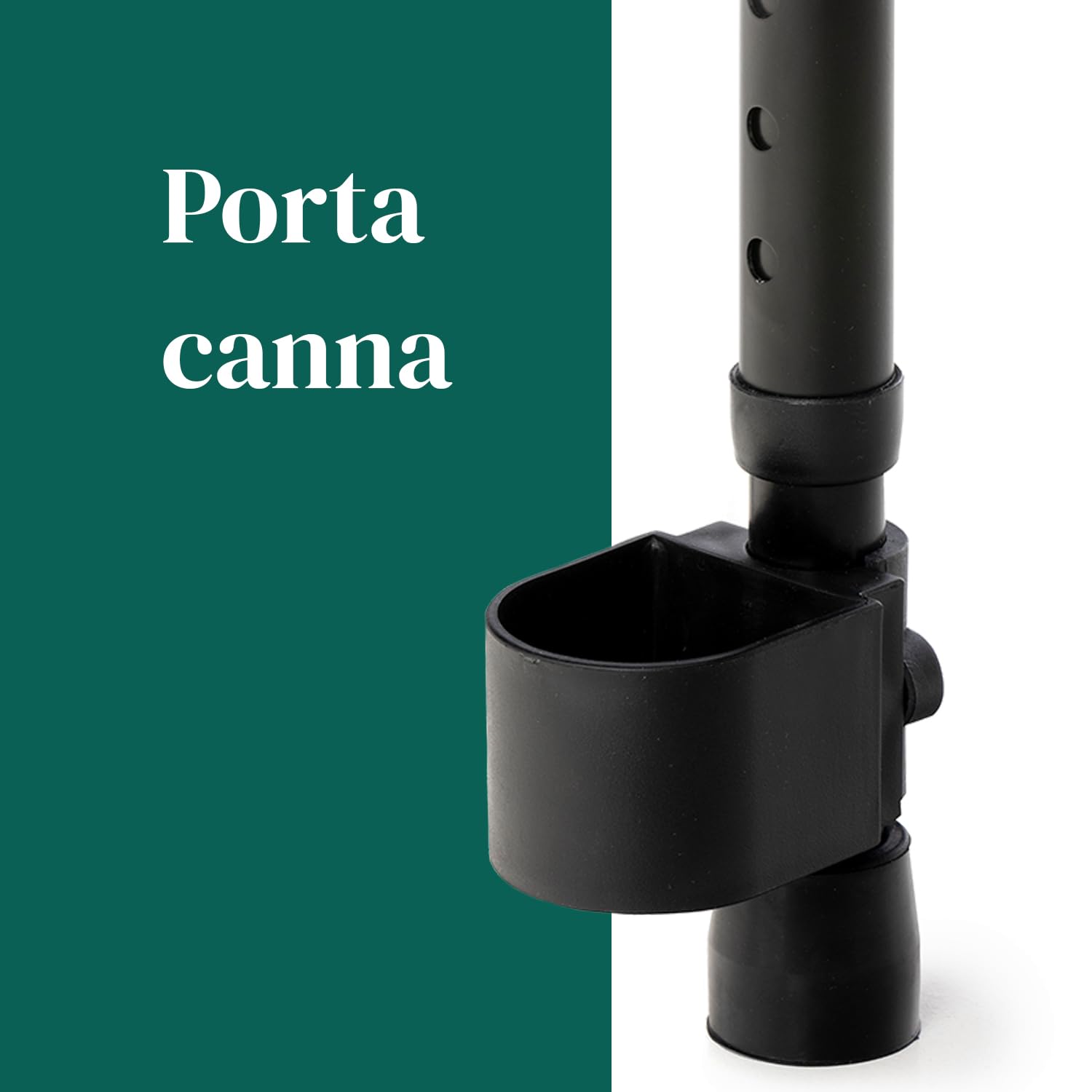 Gerialife - Sponde letto anziani | Ringhiera per letto adulto | Regolabile in altezza con supporto per bastone