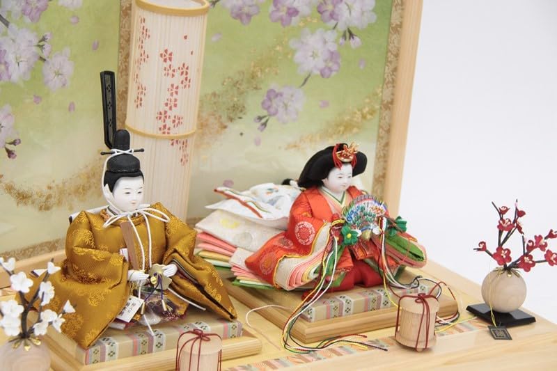 雛人形 5人飾り 木製塗 お飾りセット