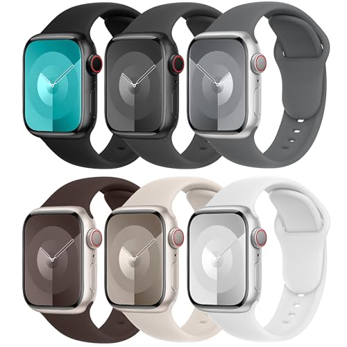 Bracelet C6 en silicone noir pour toutes les Apple Watch et iWatch Sport