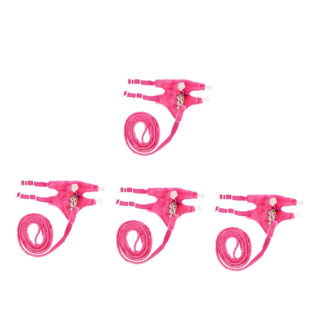 BESPORTBLE 4pezzi Pettorina Per Furetti e Animali Guinzaglio Pratico Animato Pet Harness Per Passeggiate e Attività All