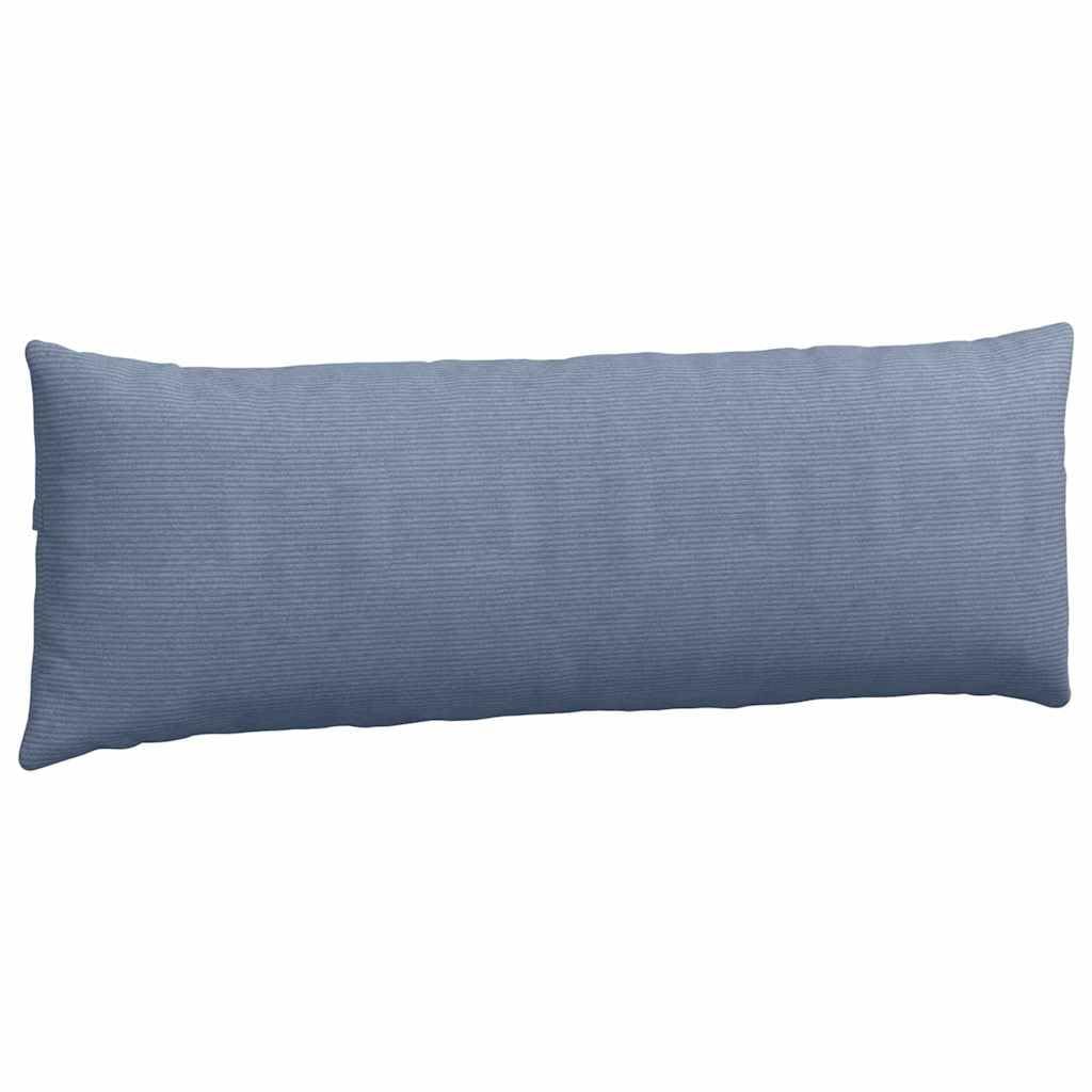 Set di 2 cuscini da divano, blu, 120 x 40 cm, in elegante tessuto a coste, moderni cuscini decorativi con rivestimento sfoderabile e morbida imbottitura in poliestere, per divano, divano e