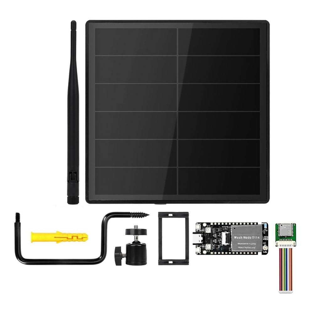 Kit solar y caja impermeable para placa de desarrollo MeshCore T114 1