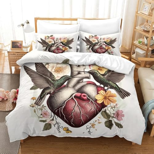 Parure de lit housse de couette imprimé 3D chien 200x200 cm microfibre pour lit double - 3