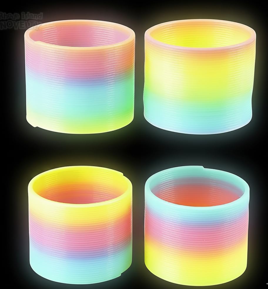 Image of Rhode Island Novelty 3 Inch Glow-in-The-Dark Coil Spring, One per Order