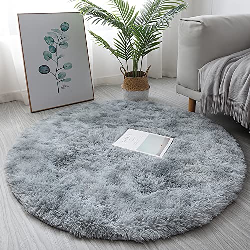 KAYBTNT Runder Teppich, Super Weich Flauschig Shaggy Wohnzimmer-Teppich,...