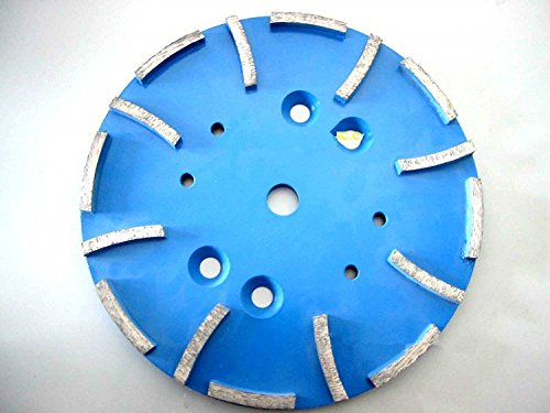 GOWE Cabezal de disco de diamante de 25 cm para máquina de rectificado de piso de hormigón EDCO Blastrac SPE | Placa abrasiva de 250 mm | 16 segmentos