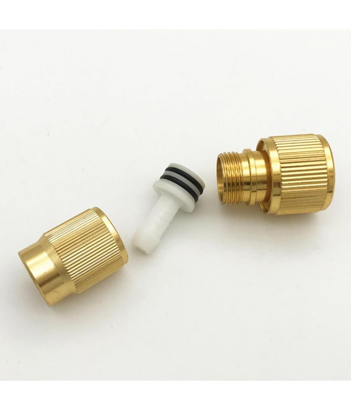 Messing Gartenschlauch-Wasserhahn-Anschlüsse, Gartenschlauchverschraubung, erweiterbarer Schlauchreparatur-Adapter, Gold, 16 Stück