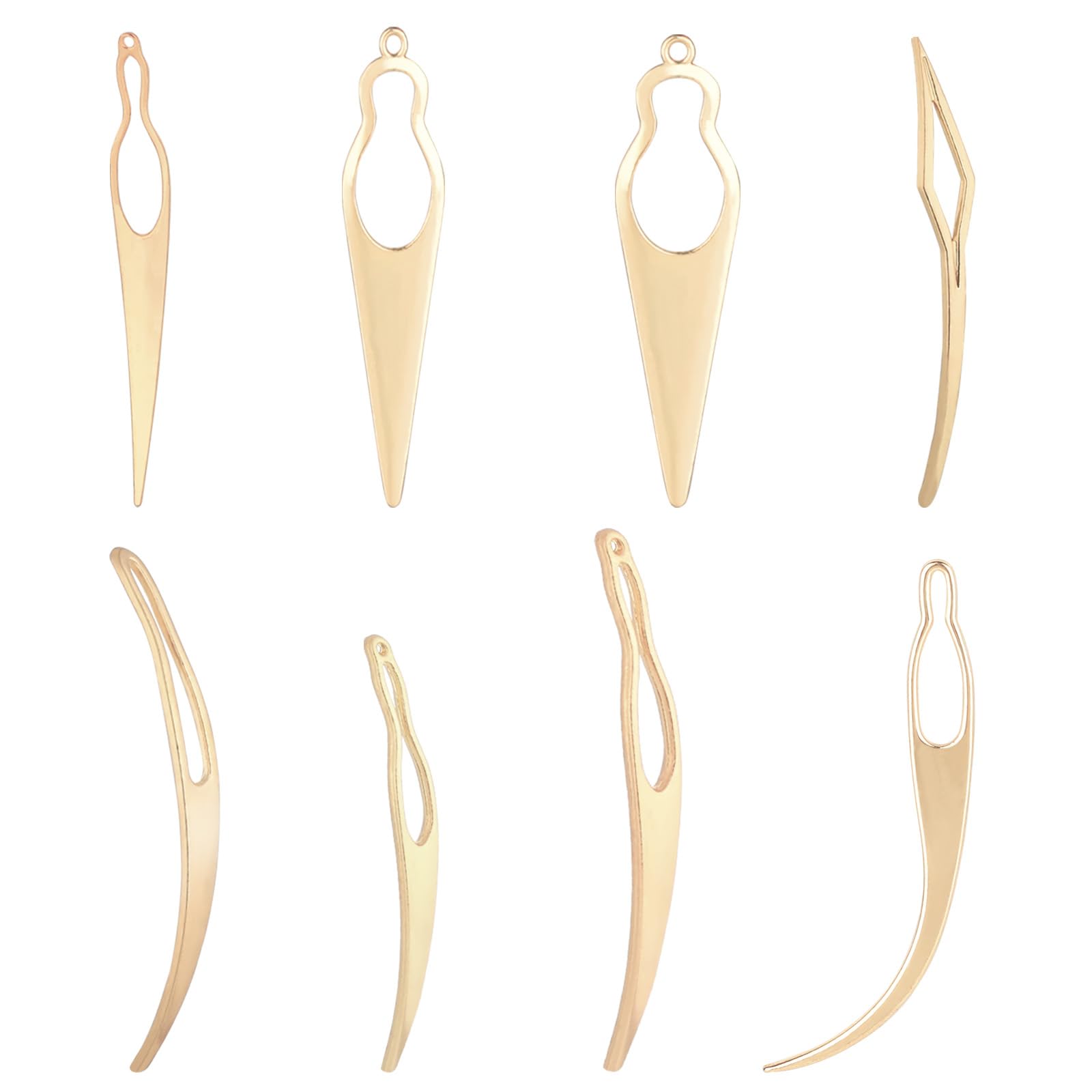 8Pieces Interlocking Tool for Locs, Easy Loc Hair Tool for Maintaining Your Dreadlock Micro Loc Tool for Hair Repair Dreadlock (Gold)