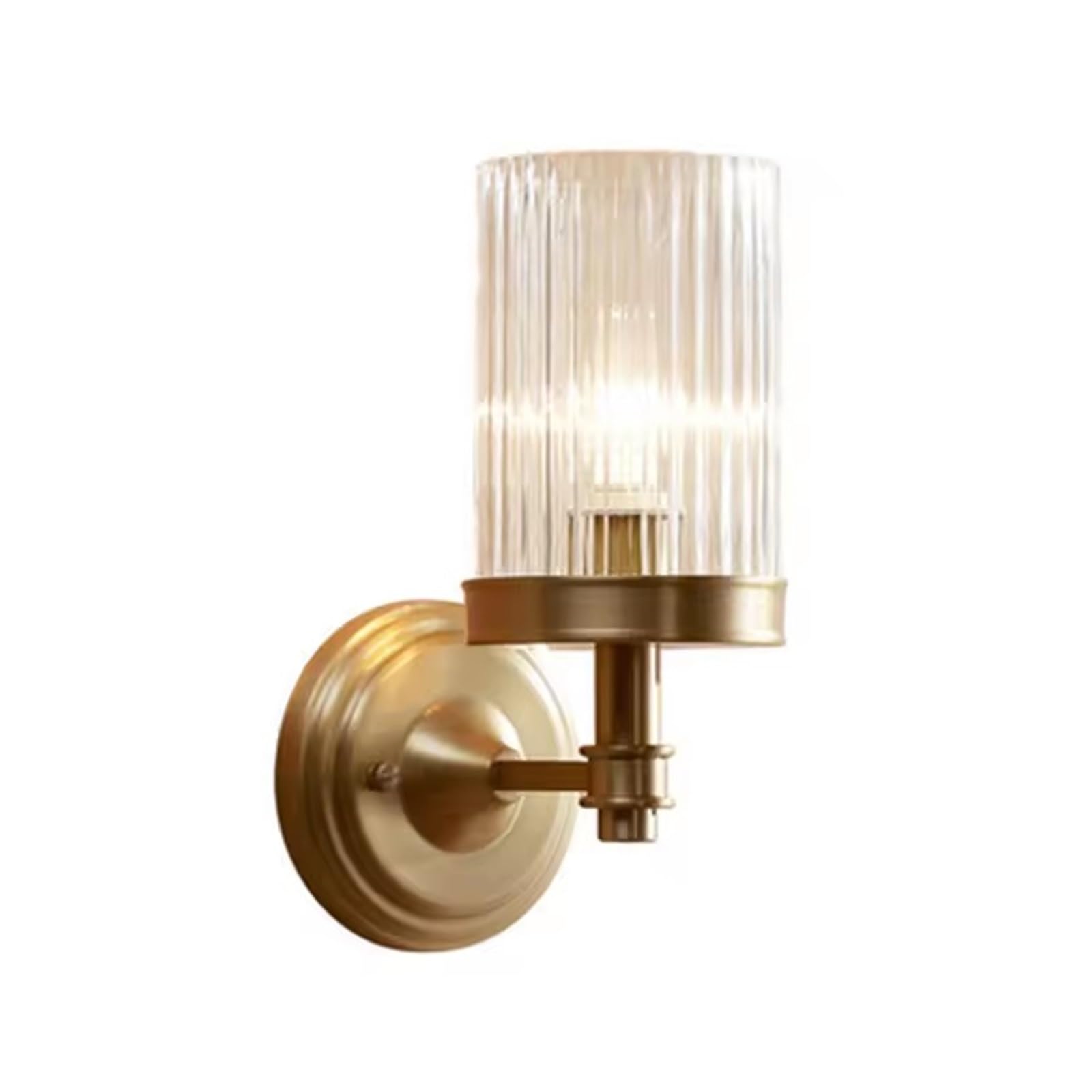 ZTCHSENZT European Gold Copper Glass Wall Lamp for Bedroom Led Light Fixtures Lustre,Neutral light