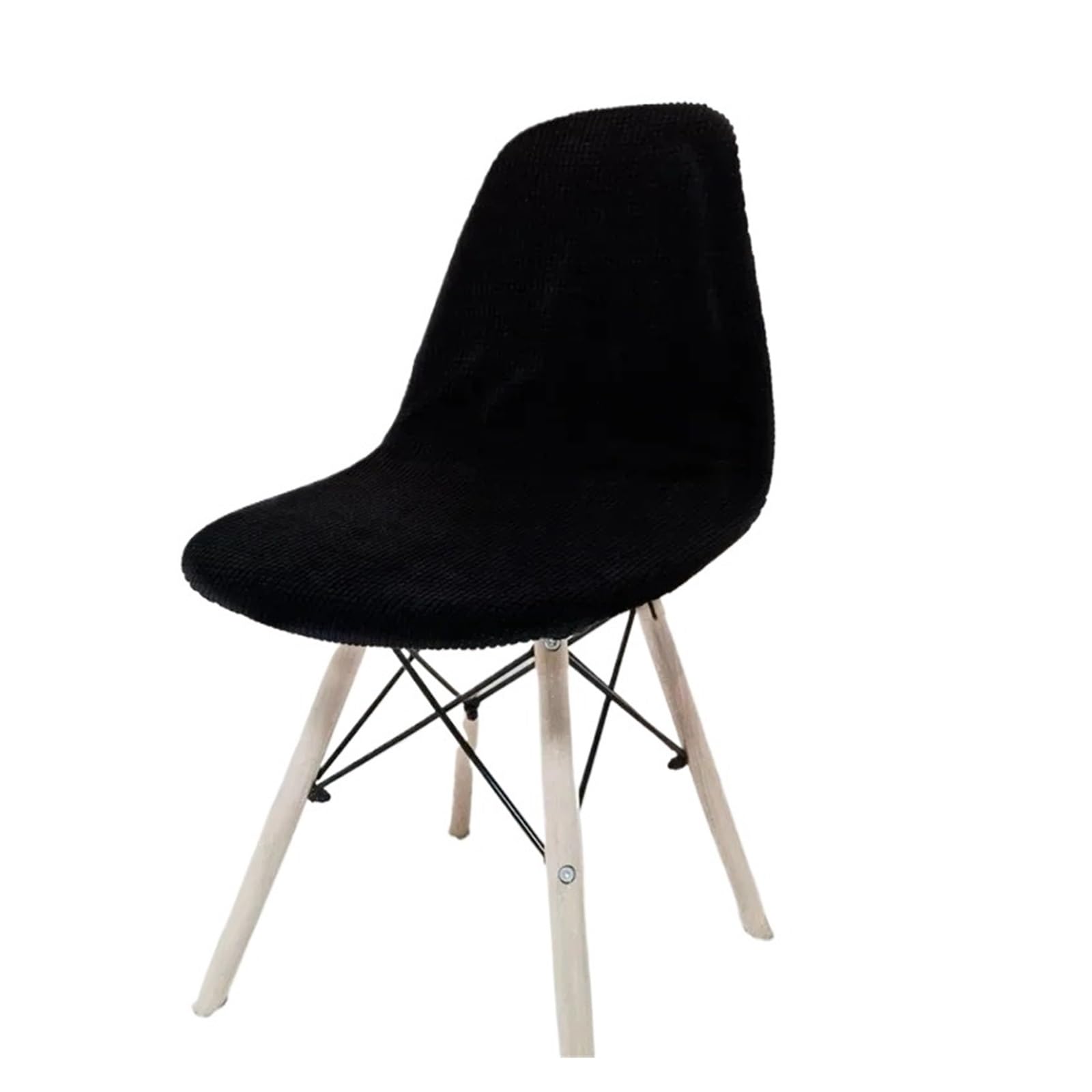 NFEKLFI Chair Cover Polar Fleece Shell Chair Cover Solid Color Jacquard Dining Slipcover Stretch Anti-dust Seat For Living Room Home for home(Black)