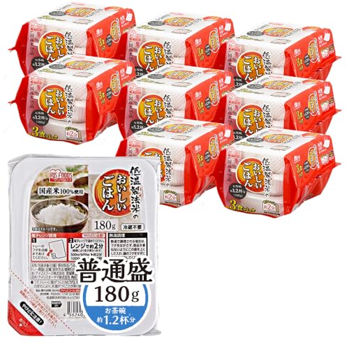タイムセール商品5 - アイリスオーヤマ パックご飯 180g×24個 国産米 100% 低温製法米