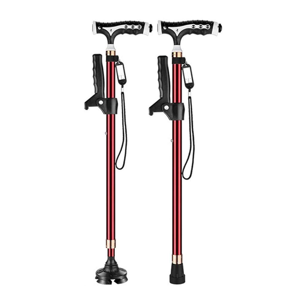 Bastones y Bastones Ajustables de Viaje, ayudas para Caminar de Aluminio con luz LED para Personas Mayores con Artritis, discapacitados y Ancianos, el Mejor bastón de Ayuda para la Movilidad.Se