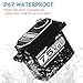 Hobby Fans 75kg RC Digital Servo with 2PCS 25T Servo Horn Full Aluminum Shell IP67 Waterproof Brushless Servo High Torque Fast Steering Servo for 1/8 1/10 1/12 RC Car, 270°