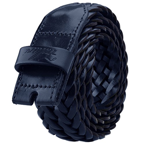 Falari Full Grain Braided Belt Strap Without Buckle 34mm Strap Fit 35mm Buckle 80072