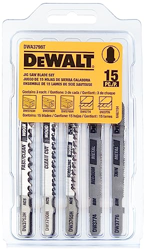 DeWalt 15 Piece T-Shank JIG Saw Set