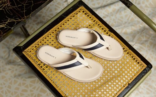 Image of Neeman's Indo-Western Casual Flip Flops for Men | Lightweight, Durable and Flexible | PU Thong Strap & TPR Out sole