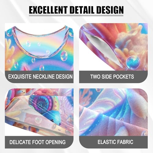 Pajama Sets Short Sleeve Cute Underwater Creature Scene Soft Cotton Summer Sleepwear 2 Piece PJS Size 5-14T3