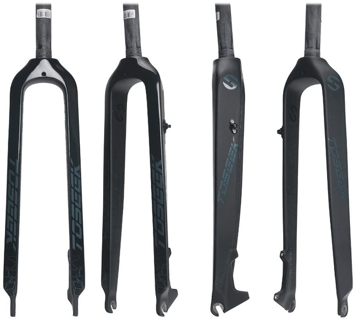 Fourche Rigide De Vélo Fourche Avant De Vélo Entièrement en Carbone 3K Frein À Disque Fourche Dure Fourche De Vélo VTT Accessoires De Vélo Droit 26/27,5/29 "Pouces A,26inch