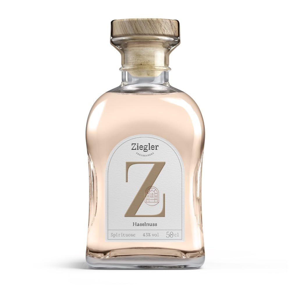 Ziegler Haselnuss 43% (1x 0,5l) - Aromatischer Haselnussgeist mit feinen Röstaromen