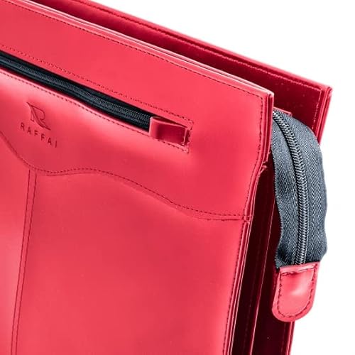 Pasta Envelope Executiva 112-R Raffai Couros - Vermelho
