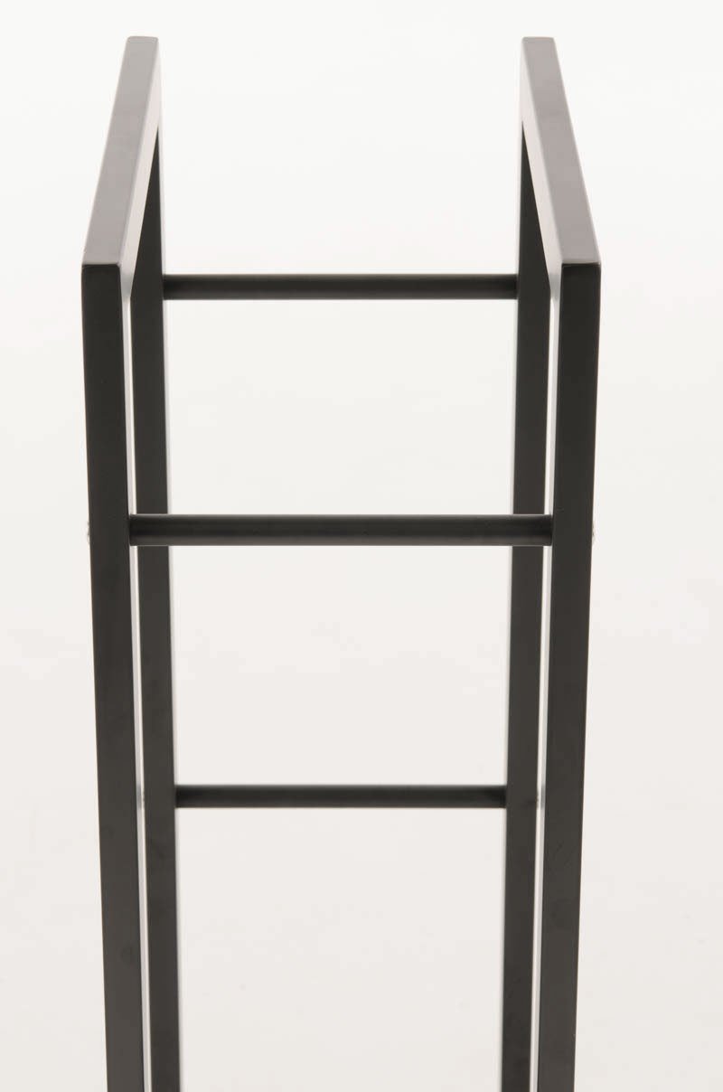 CLP Portalegna Keri in Metallo Nero Opaco I Supporto Legna per Camino in Acciaio Inox I Scaffale Legnaia da Interno Aperto, Dimensione:25x60x100 cm