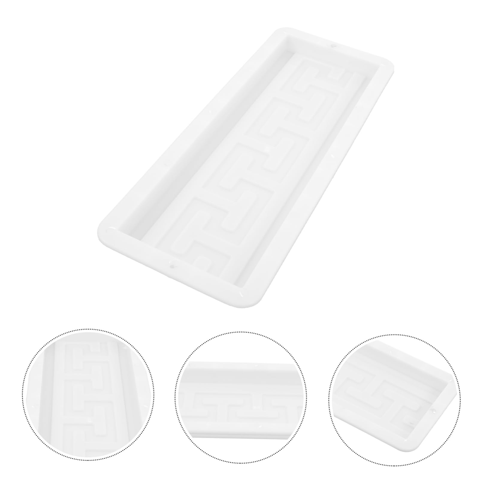 BESPORTBLE Molde de Plástico para Hacer Ladrillos de Cemento 45x15x3 Cm para Jardín y Patio Exterior, Molde Reutilizable para Adoquines Estilo Antiguo, Plantilla para Pavimento de Hormigón