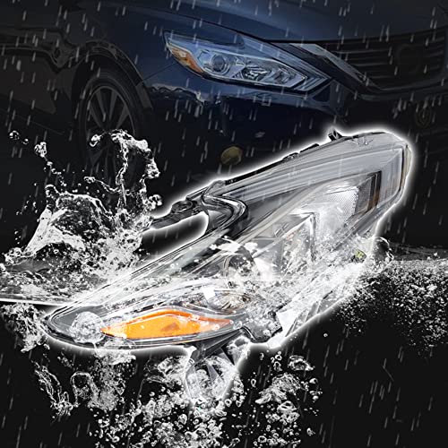 Gxywady Replacement For 2016 2017 2018 Nissan Altima Halogen Headlights With Black Bezel Headlight Assembly Right Passenger Side #TOP1