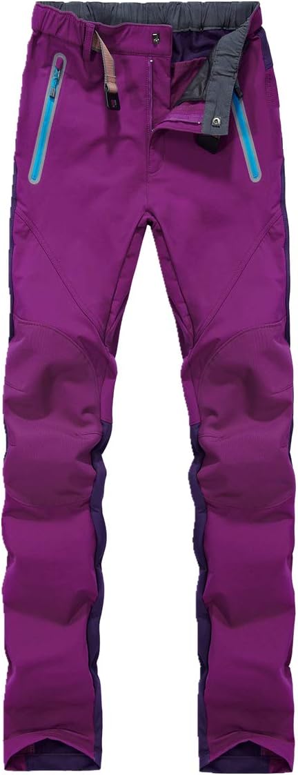 Montbreaker Women's Outdoor Trail Sportswear Water Repellent Softshell Hiking Pants Purple S