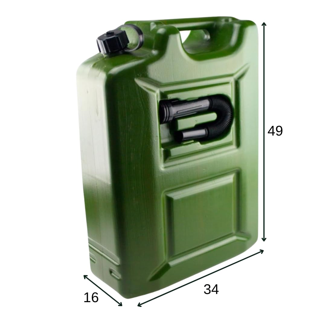 Benzinkanister mit Einfüllstutzen Olive 2x20 L