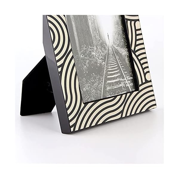 Chtom Foto- Display Modern-Modell-Raum-Foto- Rahmen Nachttisch schwarz- weiß Zebra-Muster-Fotorahmen-Studie- Schlafzimmer Einfache kreative Set-Stand-Bilder-Tabletop-Anzeige – Bild 6