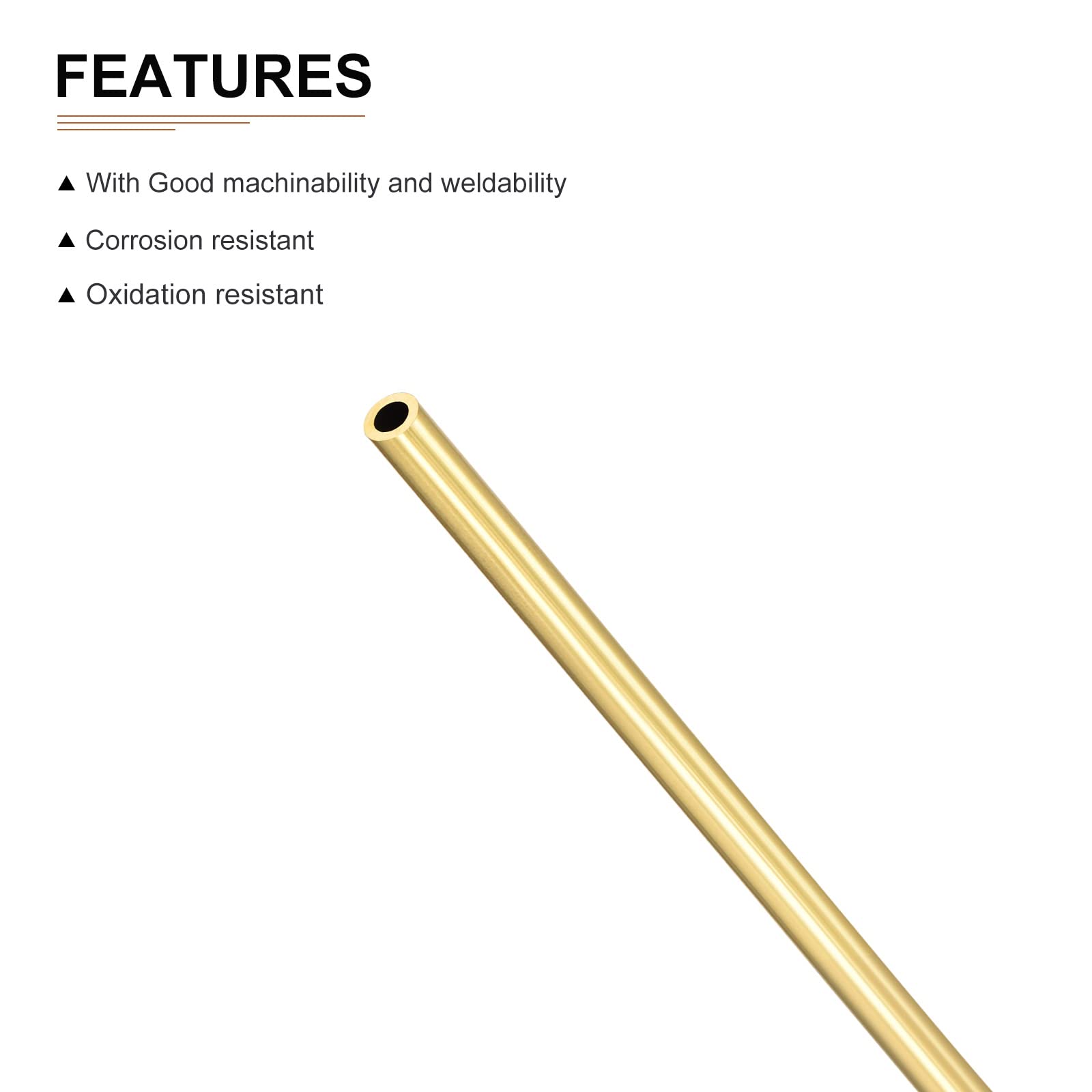 Messingrohr 5,5 X 1 Mm – 300 Mm Länge, Goldfarben, Für Basteln, Modellbau & Dekoration