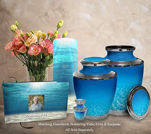 Image of Ocean Celebration of Life Funeral Guest Book for Memorial Service
