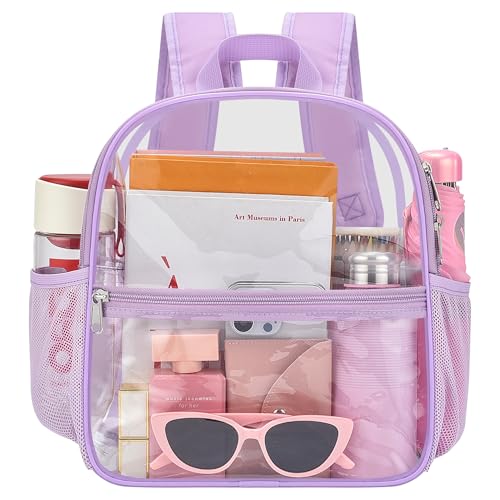 Image of Oraben Clear Backpack for Stadium Events, Clear Stadium Bag 12 x 6 x 11 in | Clear Bag for Game Day ,Sportsing, Concerts Works , Fast Security Check, Waterproof PVC, Adjustable Straps