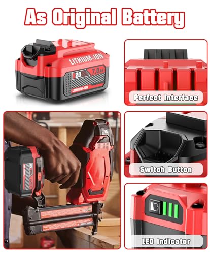 Image of Bonadget NEW 7.0Ah 2PACK for Craftsman 20V Battery for Craftsman V20 Battery CMCB205 CMCB202 CMCB204 CMCB206 Tool Battery Replacement Lithium-ion