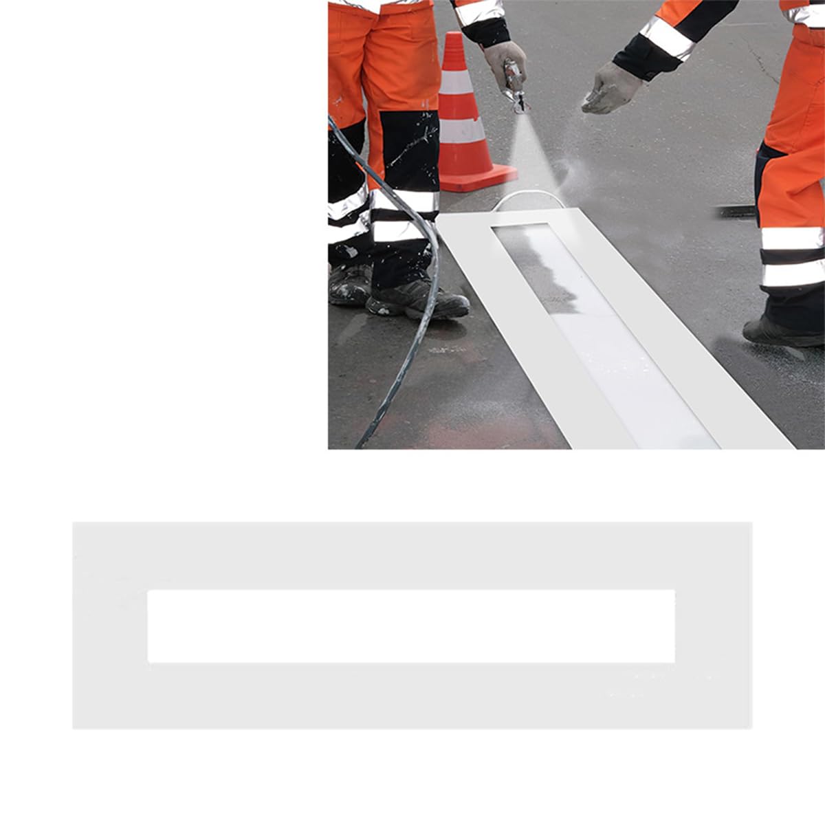Foldable parking line template, concrete/asphalt marking stencil for traffic lines