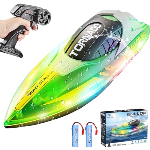 CHENBOOW Ferngesteuertes Boot,RC Boot mit LED-Licht,2,4-GHz Rennboote,Speedboot Poolspielzeug,Spielzeugboot,für Kinder,Erwachsene,Seen,Poolspielzeug CHENBOOW Ferngesteuertes Boot,RC Boot mit LED-Licht,2,4-GHz Rennboote,Speedboot Poolspielzeug,Spielzeugboot,für Kinder,Erwachsene,Seen,Poolspielzeug