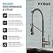 KRAUS Bolden 2-Function Single Handle Pull Down Kitchen Faucet, Commercial Style Stainless Steel/Chrome, KPF-1610SSCH