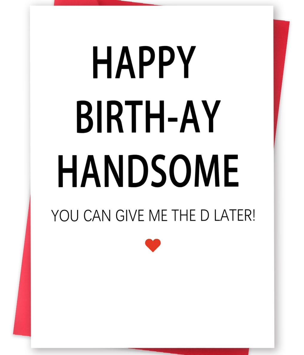 Funny Birthday Card for Men, Humor Birthday Card Gift for Husband Boyfriend Fiance, Unique Bday Card for Him